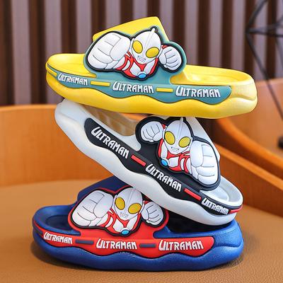 Ultraman Children's Summer Sandals Boys Cartoon Indoor Home Non-Slip Bathing Slippers for Toddlers and Kids