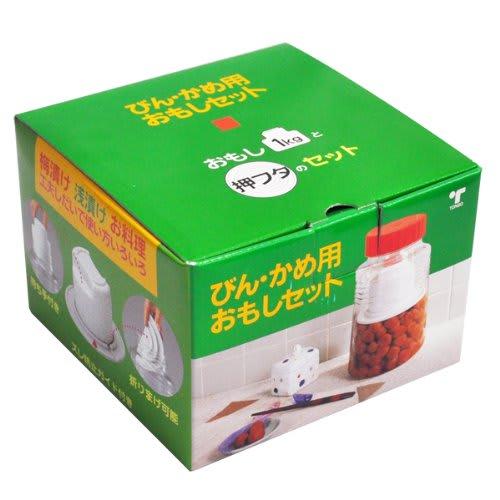 Shinki Gosei Tombo Pickle Press Lid and Pickling Stone Set for Bottles and Jar, Gray, Made in Japan