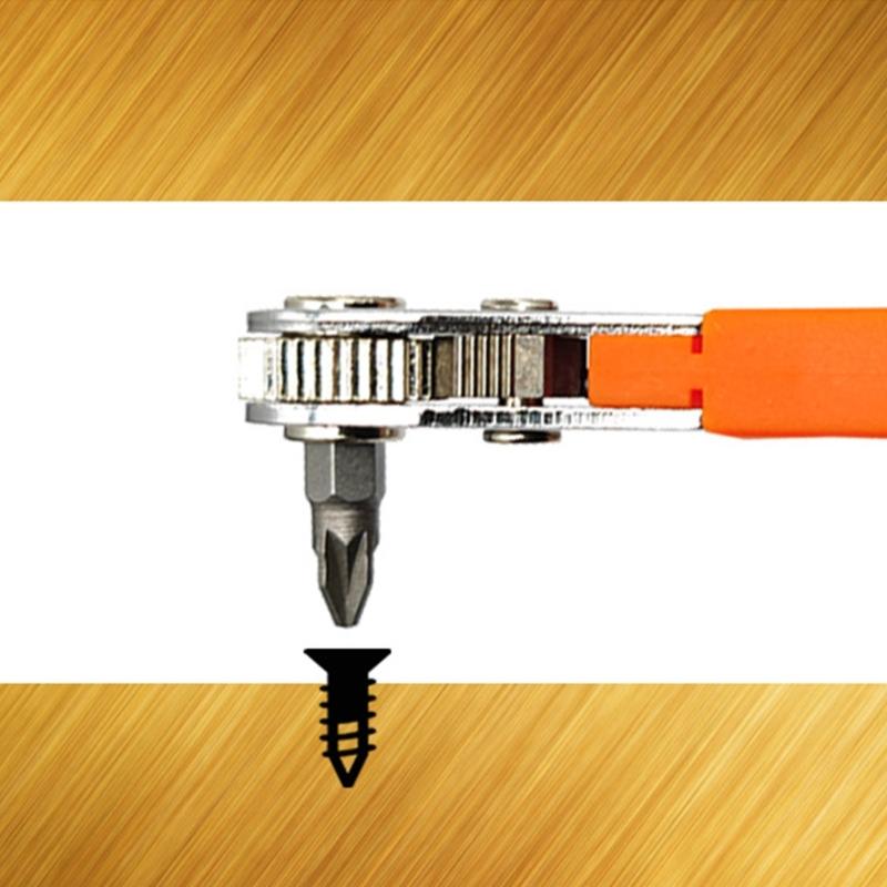 Compact 36 Tooth Ratchet Screwdriver Set with Magnetic Tip Ideal for Home DIY and Professional Repair Tasks