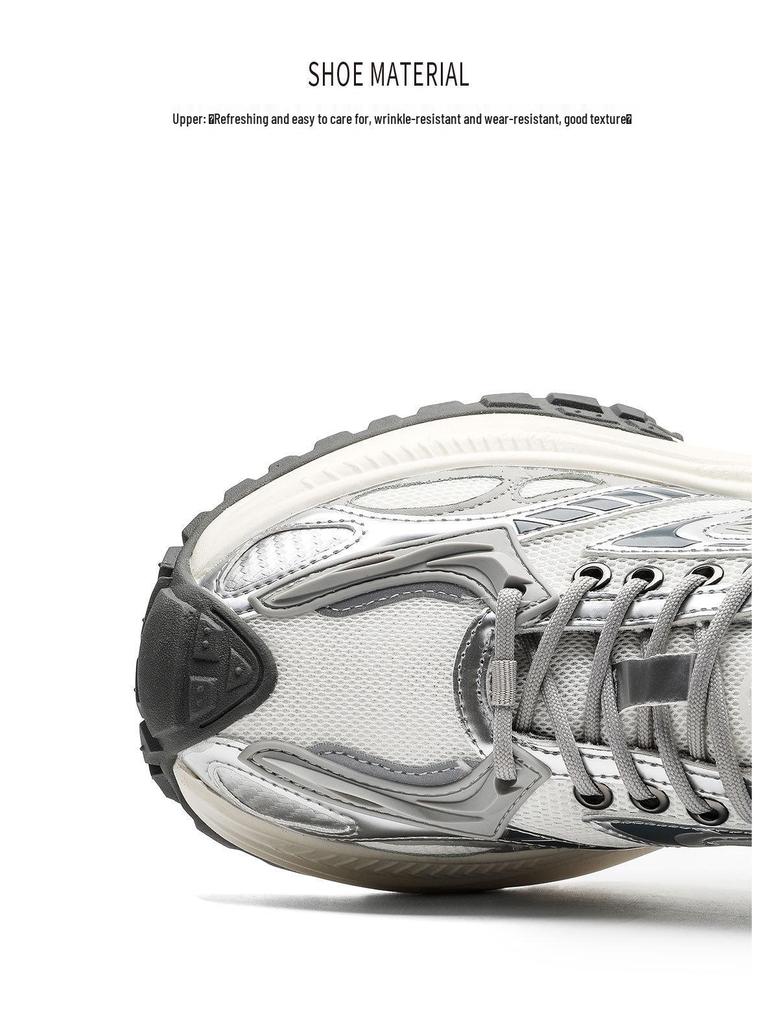 Klapperschlange Silber Dad Shoes: 2025 Trendige, Vielseitige, Höhensteigernde, Dicksohlige Herren Outdoor Freizeit Laufschuhe