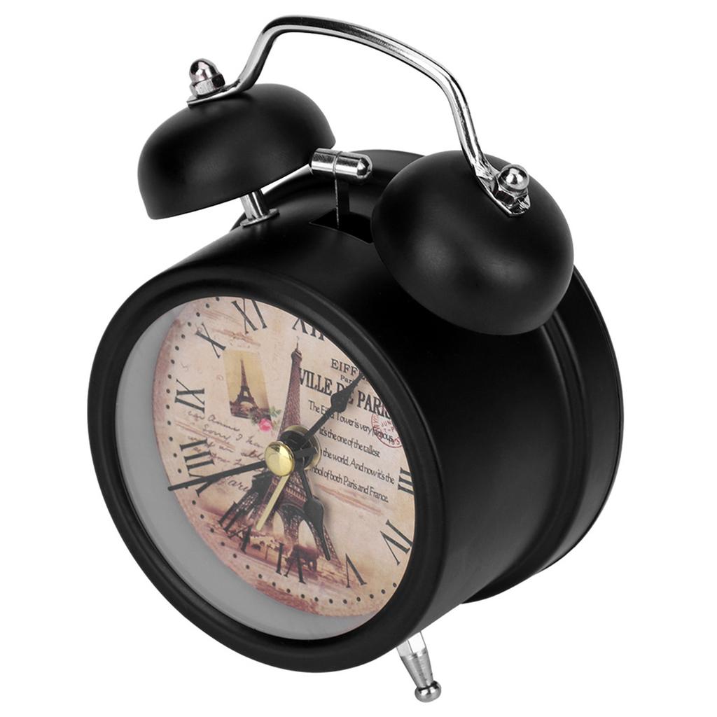 Mini Metal Digital Alarm Clock Mute with Lights Twinkling Bell for Bedroom Student