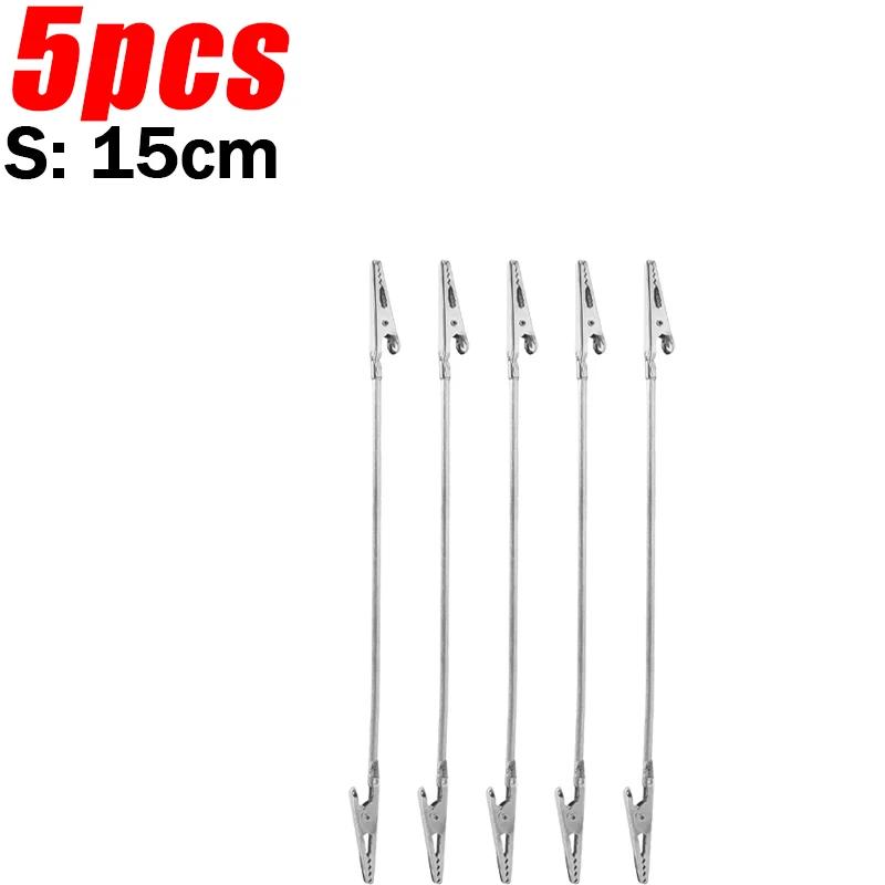 1/20pcs Flexible Metal Long Hose Pins for DIY Card Photo Double Ends Alligator Clamps Clip Home Alloy Memo Picture Holder Racks