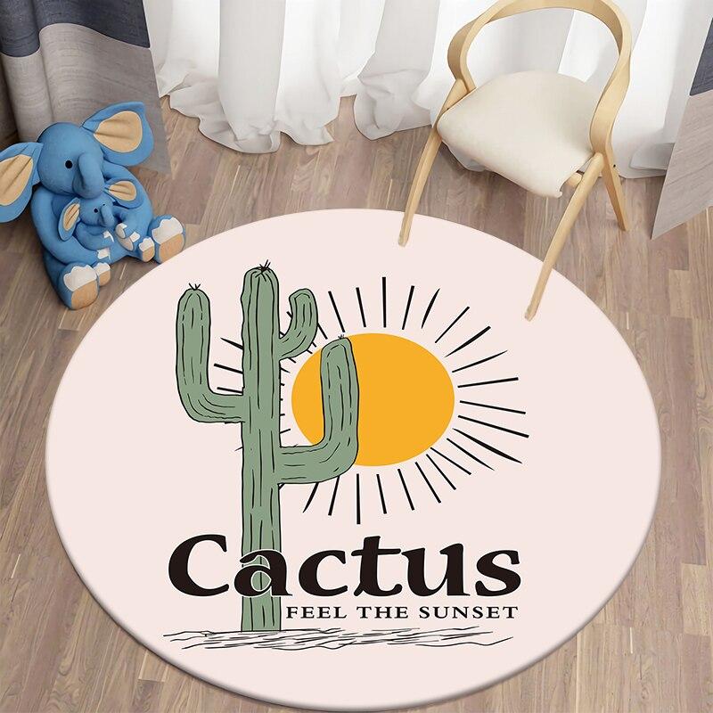 Ronde Tapijt Voor Woonkamer Hippie Paddestoel Karpetten Zon En Maan Slaapkamer Tapijt Vloermat Room Decor