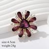 European and American retro glass rhinestone brooch, alloy crystal chest flower, flower chest flower accessory