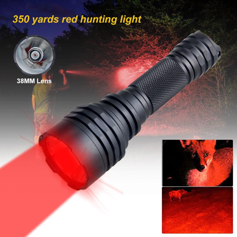 Powerful 500Yards C8s Professional Green Red Hunting Flashlight 1-Mode Torch USB Rechargeable Lantern+Switch+Mount+18650+Charger