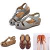 Women's Round Toe Wedge Heel Sandals Stylish Closed Toe Design With Non-slip Feature