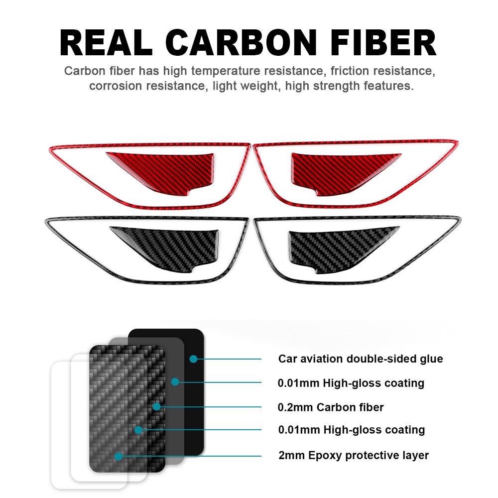 Real Carbon Fiber Sticker For Subaru WRX/WRX STI 2025 2025 Car Door Handle Frame Interior Trim RHD LHD Cover Accessories