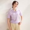 Zhaojun Elegant Jacquard Knit Short Sleeve Top