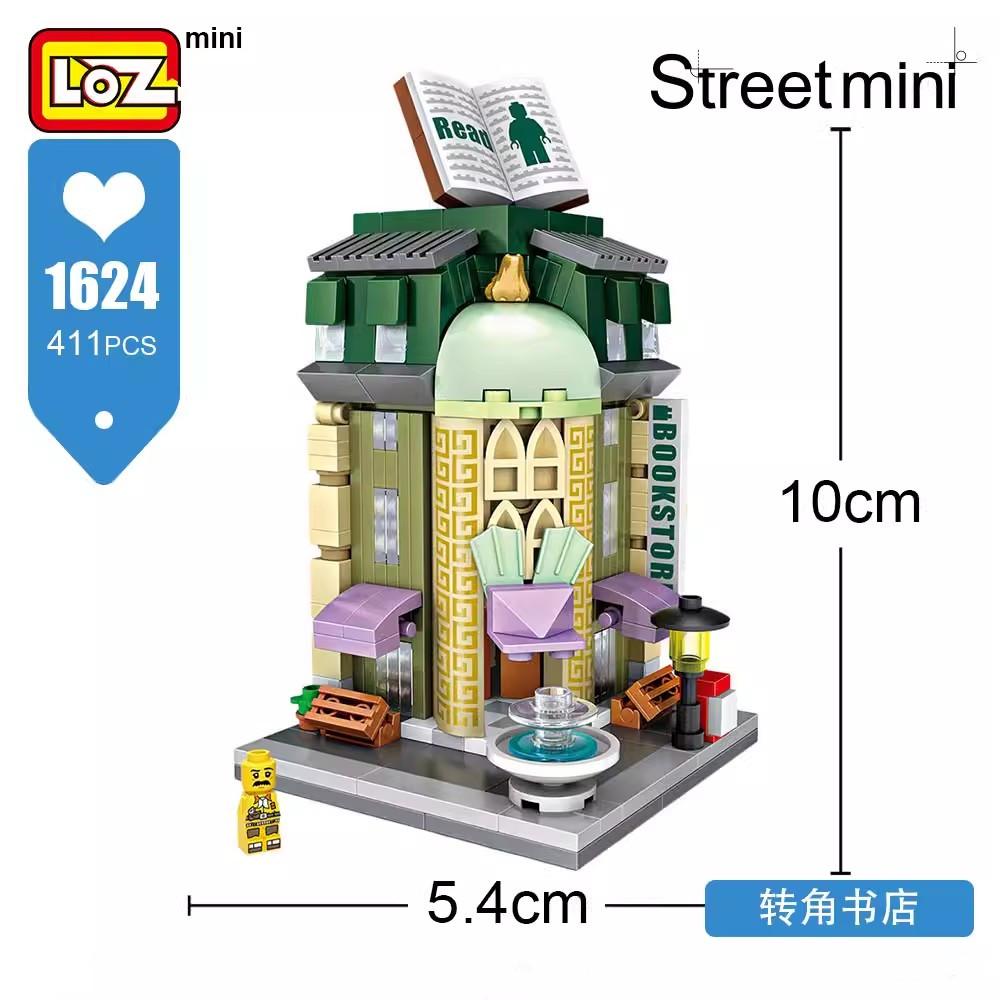Creative Folded StreetView Grocery Store Post Station Building Bricks DIY Mini Chinese Style Puzzle Girls Gifts Children Toy