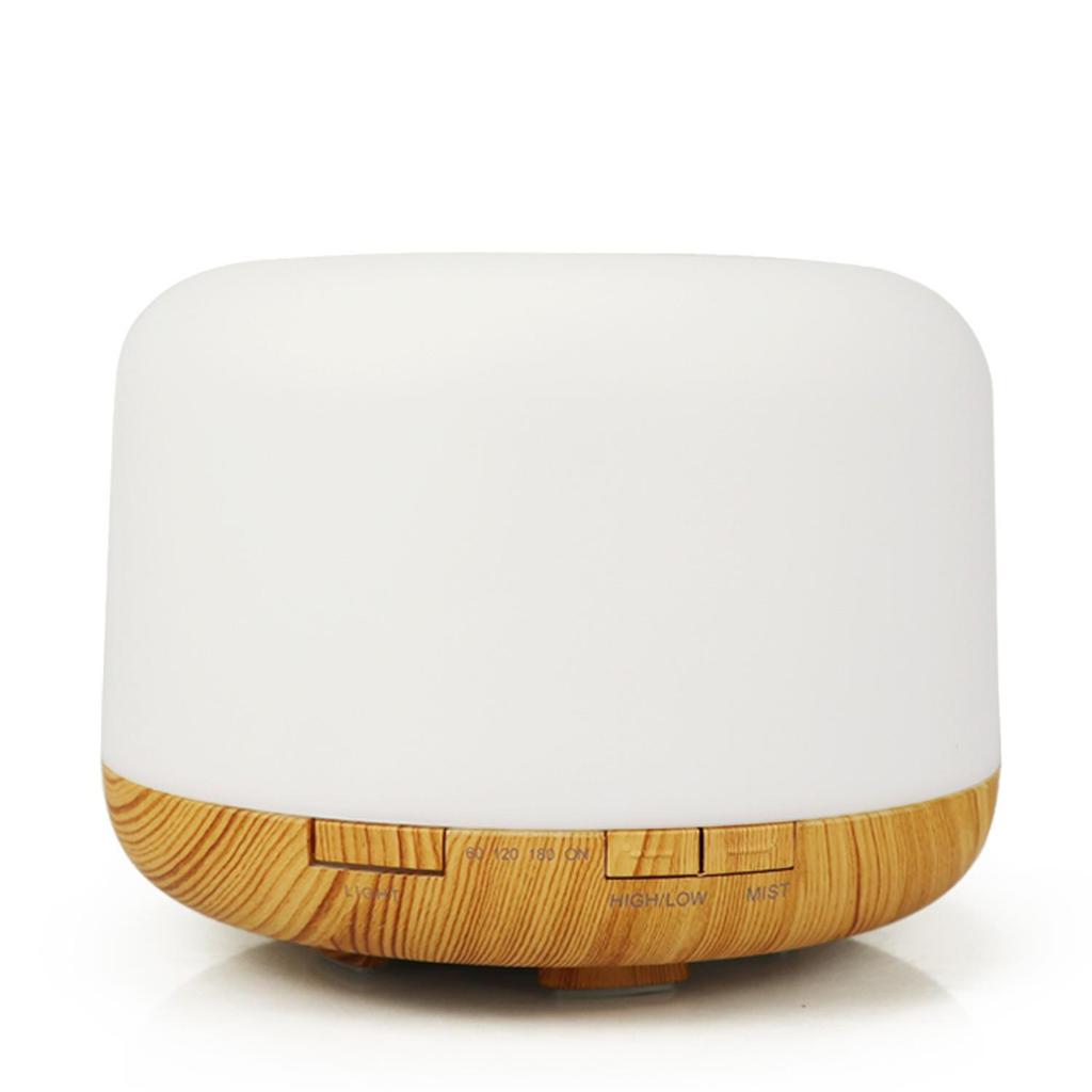 MUJI 500ML Wood Grain Aroma Diffuser & Air Purifier - 5V USB Humidifier for Home