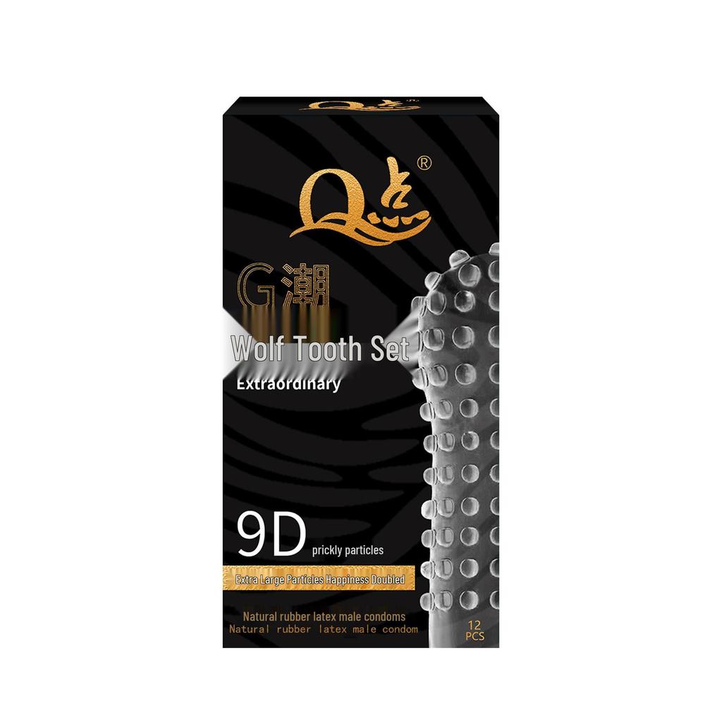 Q-point Hyaluronic Acid 001 Large Particle Delay Condoms - Long-lasting Contraceptives for Adults
