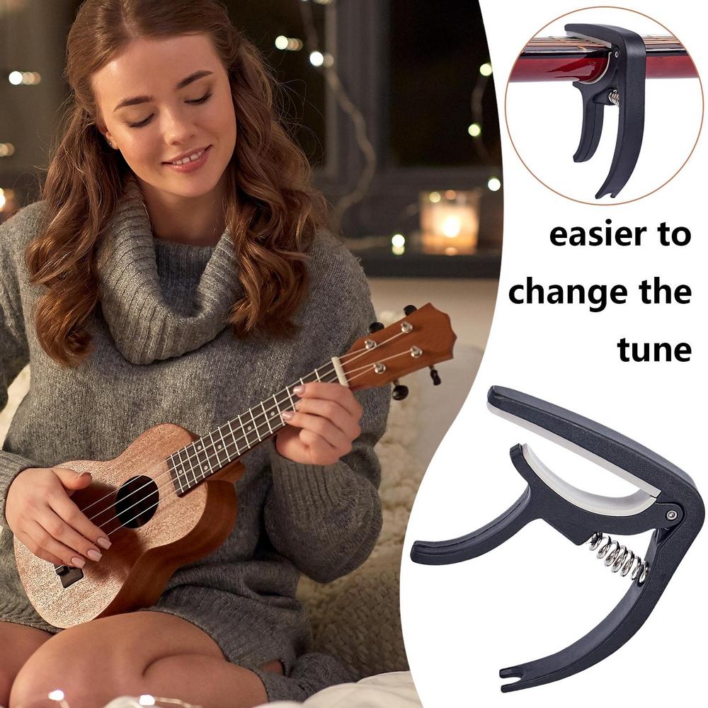 Portable Plastic Guitar Capo For 6 String Acoustic Classic Electric Guitarra Tuning Clamp Musical Instrument Accessories Black