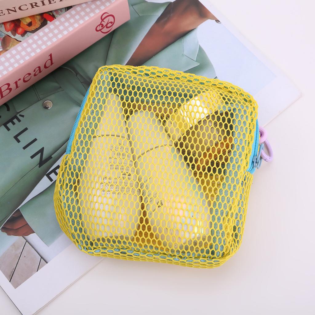 Big Colorful Mesh Makeup Bag for Travel Water-Resistant Cosmetic Organizer Pouch with Zipper for Toiletries Makeup Bag for Women