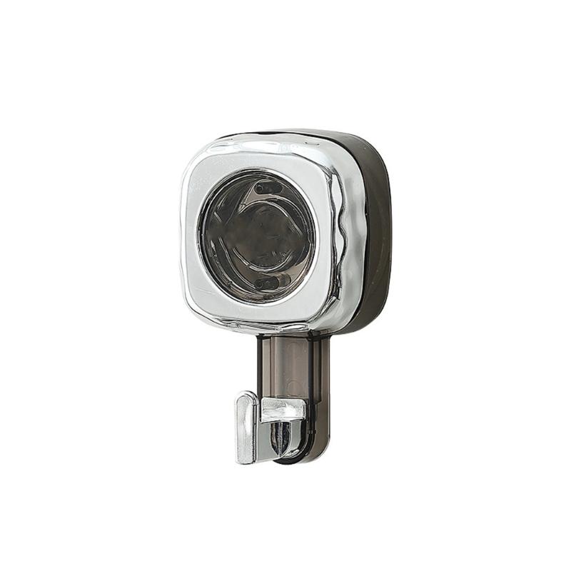 Rotating Suction Cup Hook For Bathroom Storage Waterproof ABS Materials Space Saving Removable Wall Mount