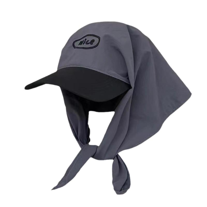 

Модная летняя шляпа для взрослых, бейсболка с вышивкой букв, спортивная уличная шляпа-бандана серый