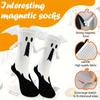 Halloween Hand In Hand Novelty Socks Spooky Magnetic Hand-Holding Hands Stockings Cute Bat Socks Mid-Calf Cotton Couple Socks