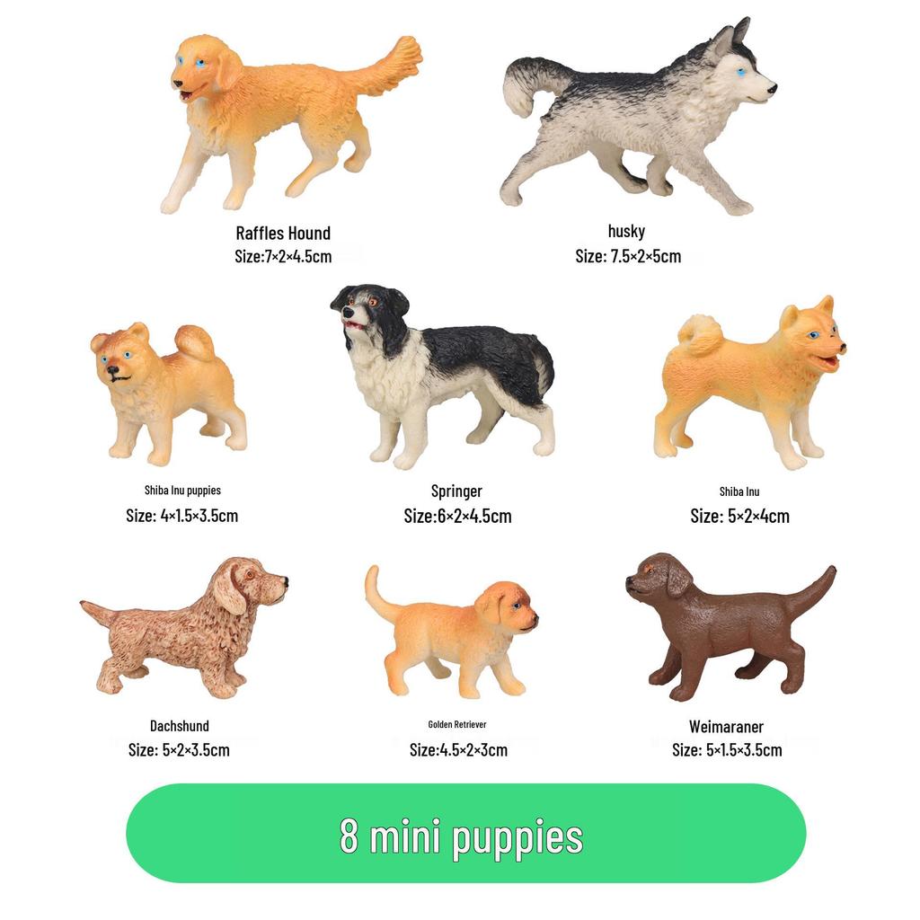 Farm Animal Figurine Set: Cow, Sheep, Chicken, Duck, Goose, Pig, Dog - Early Education Toy