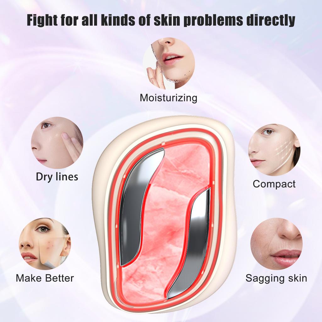 Micro-current Beauty Instrument, Electric Red and Blue Light Big Row Lamp, Facial Gel Introducer, Photon Skin Rejuvenation Mask Instrument