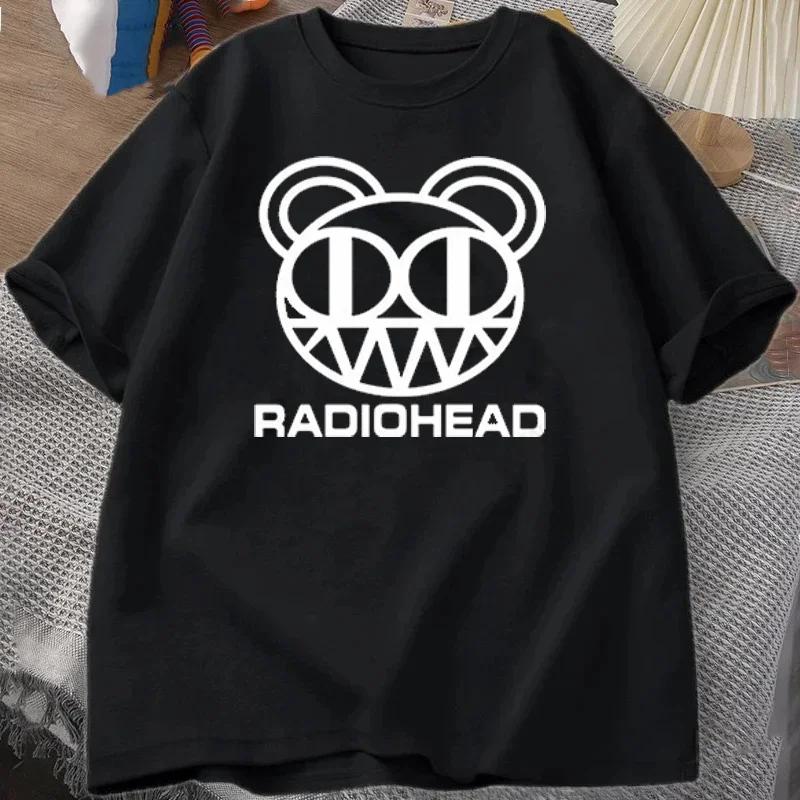 

Vintage Radiohead T Shirt Men Fashion T Shirt Cotton Tshirt Tees Short Sleeve T Shirt Rock Band Camisetas Mens Clothing Y2k S