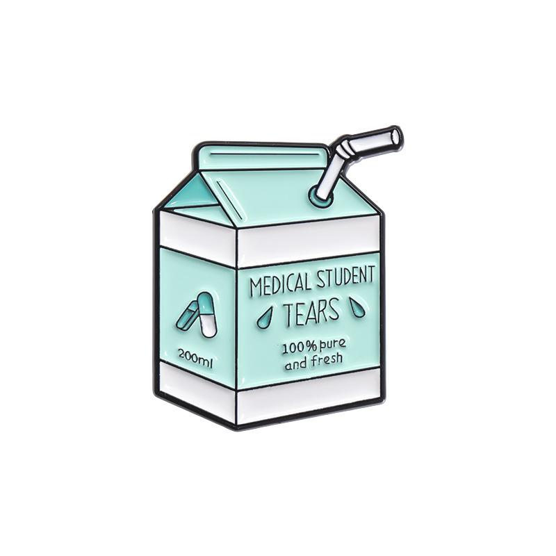 And Playful Whimsical Milk Box Brooch With Elegant Geometric Patterns For Every Outfit