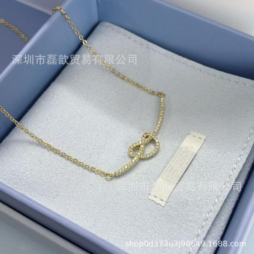 HEFANG Love Heart Alkaline Water Knot Necklace