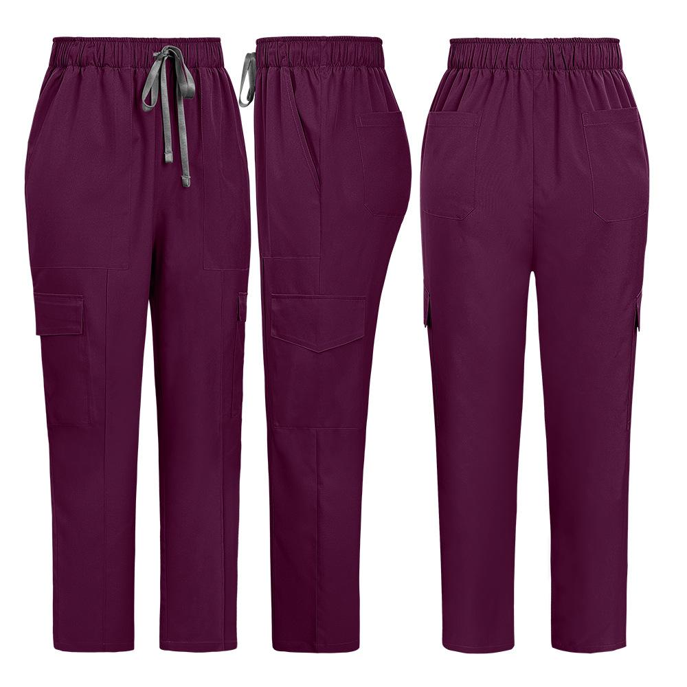 Export Doctor And Nurse Surgical Overalls, Hand Washing Clothes, Thin V-Neck Solid Color Quick-Drying Men'S And Women'S Nurse Uniforms