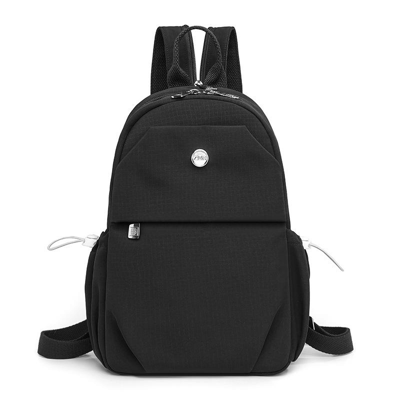 

Ultralight Large Capacity Nylon Travel & Commuting Backpack - Solid Color & Versatile Design чорний