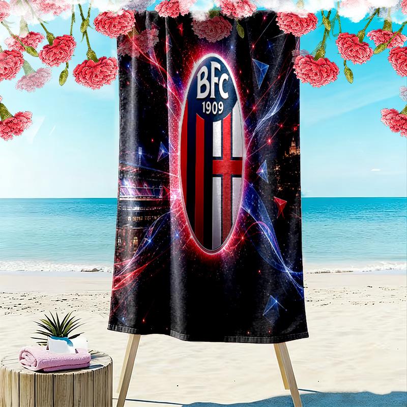 Bologna FC 1909 Strandtuch mit Aufdruck, Großes Weiches Schnelltrocknendes Handtuch für Strand Camping Schwimmen