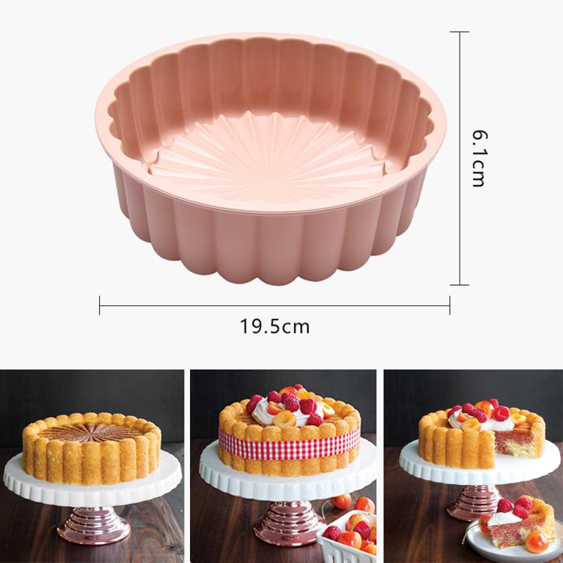 Round Cake Mold Non Stick Silicone Cake Pan Cookie Pastry Baking Moulds Heat Resistant Oven Bakeware Kitchen Accessories