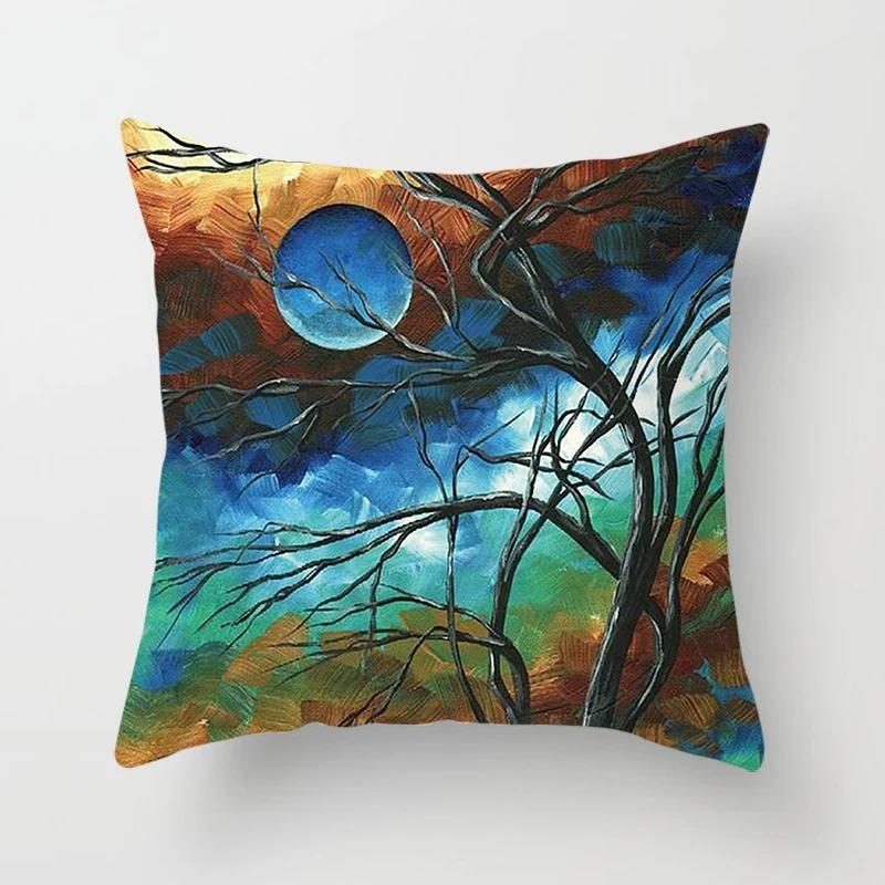 Creative Tree Pattern Pillowcase Interior Decoration Office Living Room Home Pillowcase