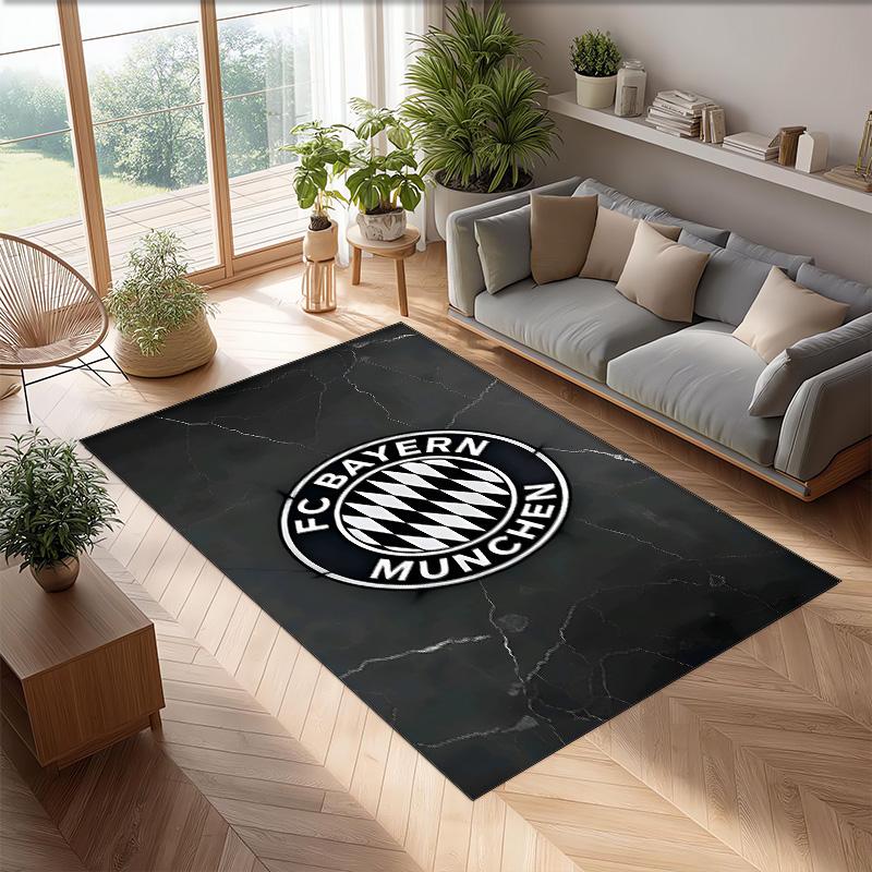 Bayern Munich Theme rug Soft Crystal Velvet Area Rug Non-Slip Floor Carpet for Living Room Bedroom Nursery