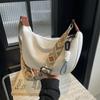 Wide Shoulder Strap Women Crossbody Bag Simple Oxford Dumpling Bag Single Shoulder Bag  Commuting