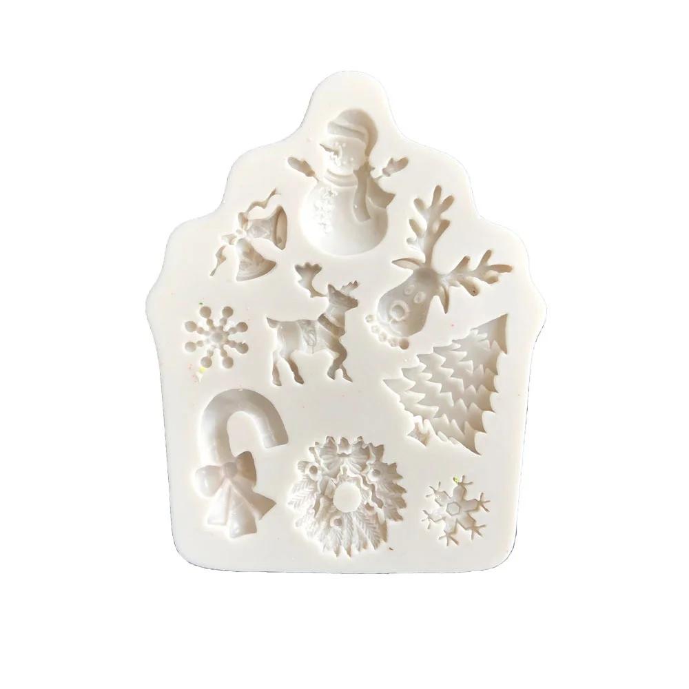 3D Christmas Silicone Sugar Turning Mold Cake Chocolate Decoration Baking Mold Tools Cake Baking Accessories