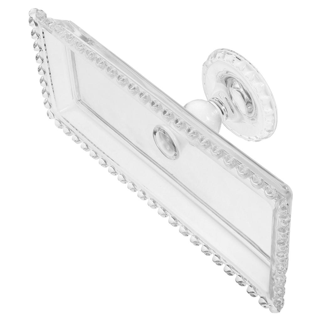 Crystal Glass Snacks Serving Tray Modern Decorative Snack Display Square Plate Fruit Plates Party Centerpieces Serving Tray