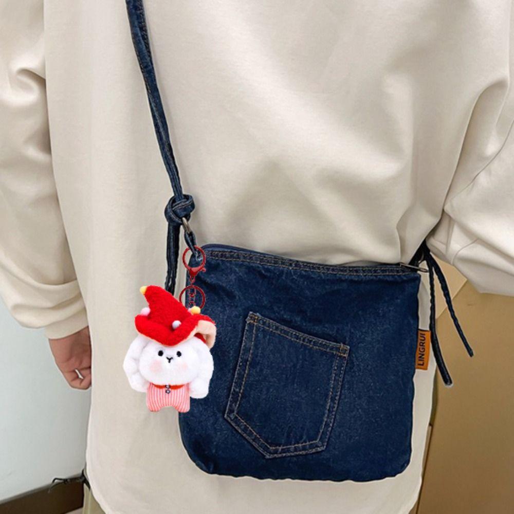 Fluffy Mushroom Rabbit Elf Charm Lifelike Rabbit Elf Keychain Cute Mushroom Bag Pendant  Home Decor