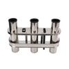 Fishing Rod Holder Marine Stainless Steel 3 Tube Link Rod Holder Rod Pod with Toolbar for Marine Yacht Boat Truck RV