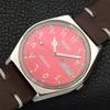 JAPAN 6309A VINTAGE SEIKO 5 AUTOMATIC MENS ARABIC RED COLOR DIAL WATCH A701369-5 R206a-a701369