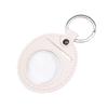 1Pc PU Leather Keychain Coin Holder Double Side Coin Display Case Medallion Sobriety Coin Recovery Chip Airtag Challenge Coin