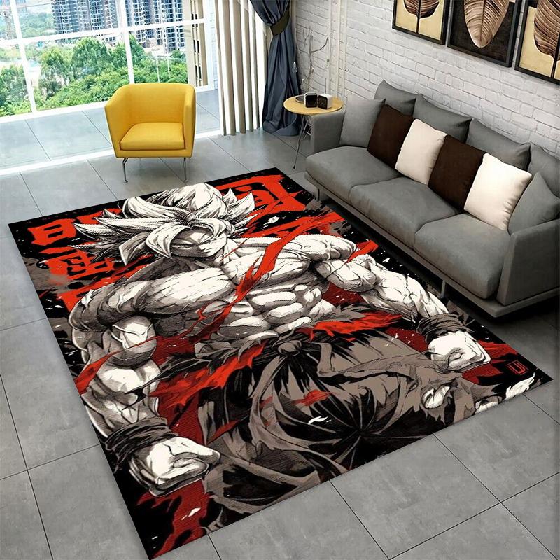 Cartoon D-Dragon Ball Anime Game Carpet Rug for Playroom Bedroom Living Room Sofa Home Decor,kid Area Rug Non-slip Floor Mat