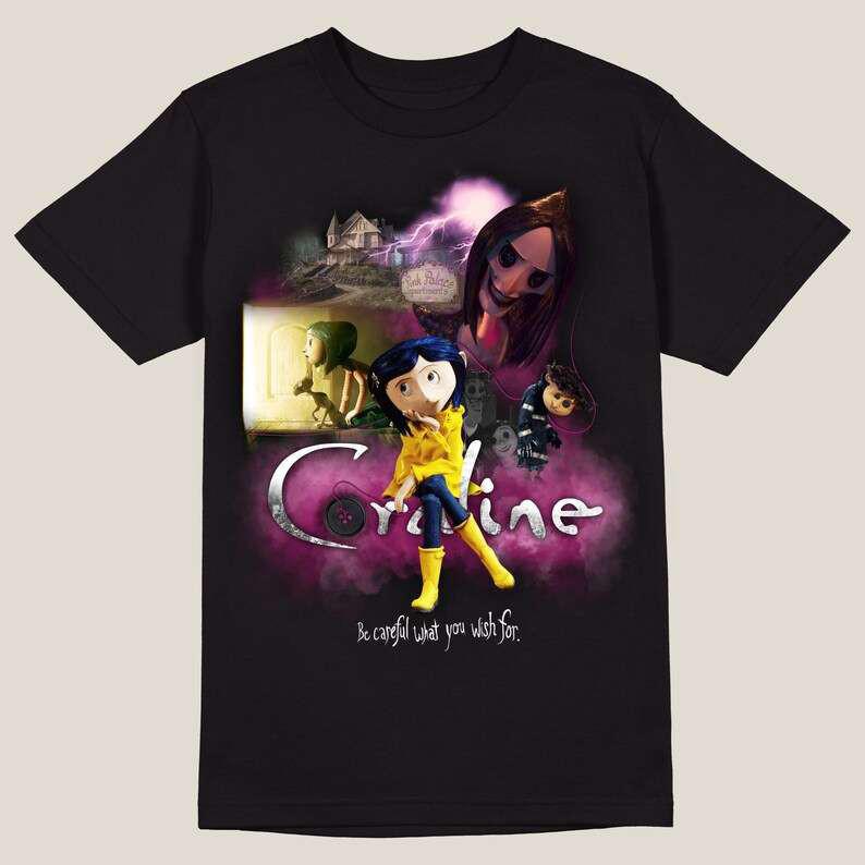 Coraline Movie Unisex Cotton Tee Funny Gift All Size S To 4XL