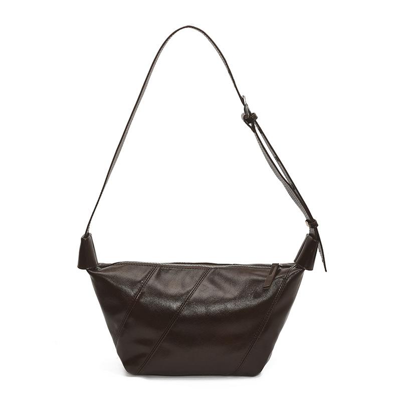 Large capacity women's underarm bag women's 2025 summer new trendy soft leather dumpling bag commuter fashion shoulder messenger bag