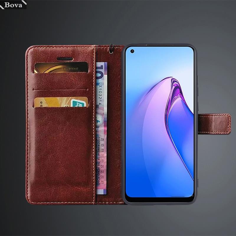 Reno 8 5G Card Holder Pu Leather Cover Case for OPPO Reno8 5G Reno 8 Pro 5G Flip Cover Retro Wallet Bag Fitted Case Fundas Coque
