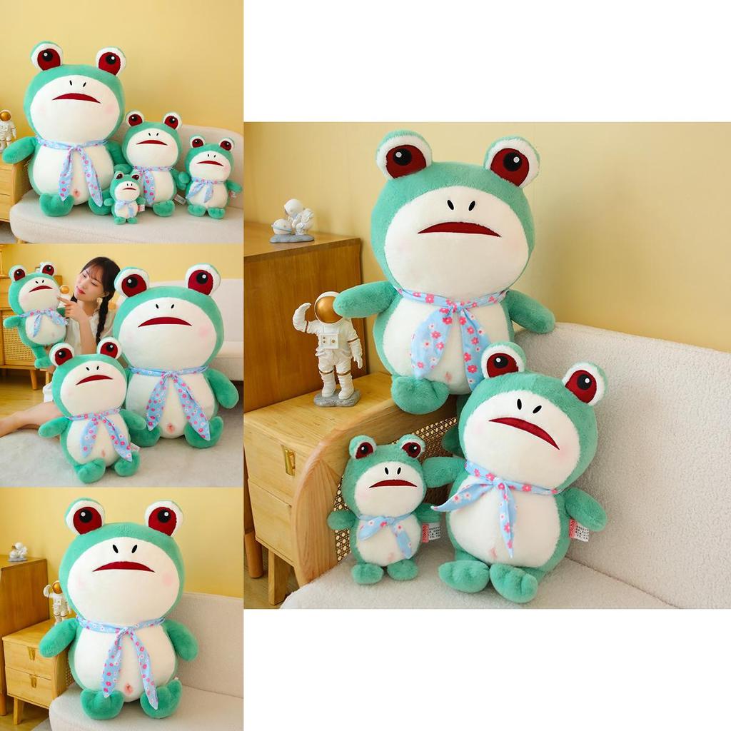 And Soft Cuddly Green Frog Plush Toy With Pp Cotton Creative Funny Option Gift