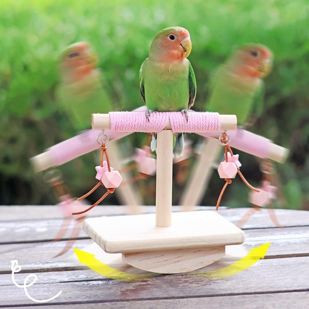 Bite-resistant Parrot Perch Stand Wear-resistant Parakeet Teeterboard  Cage Accessory
