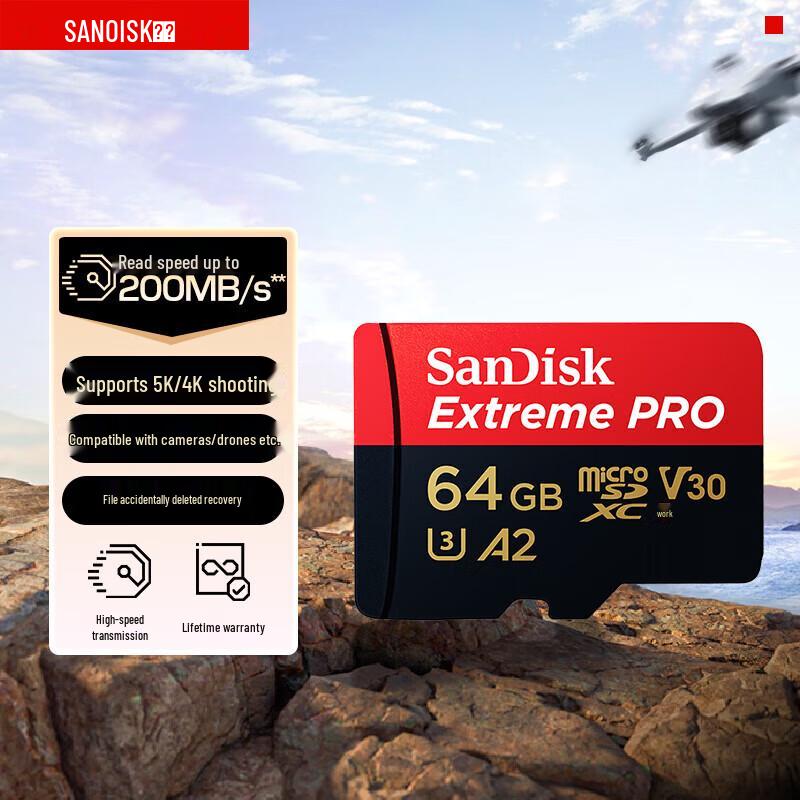 SanDisk 64GB Extreme Pro MicroSDXC Memory Card