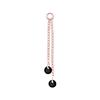 Charm Chain With Black Zircons - Rose Gold - D-071 25 Mm