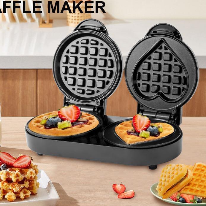 European Breakfast Machine Waffle Machine Household Small Convenient Mini Love Shaped Round Cake Machine Electric Cake European standard 220v чёрный