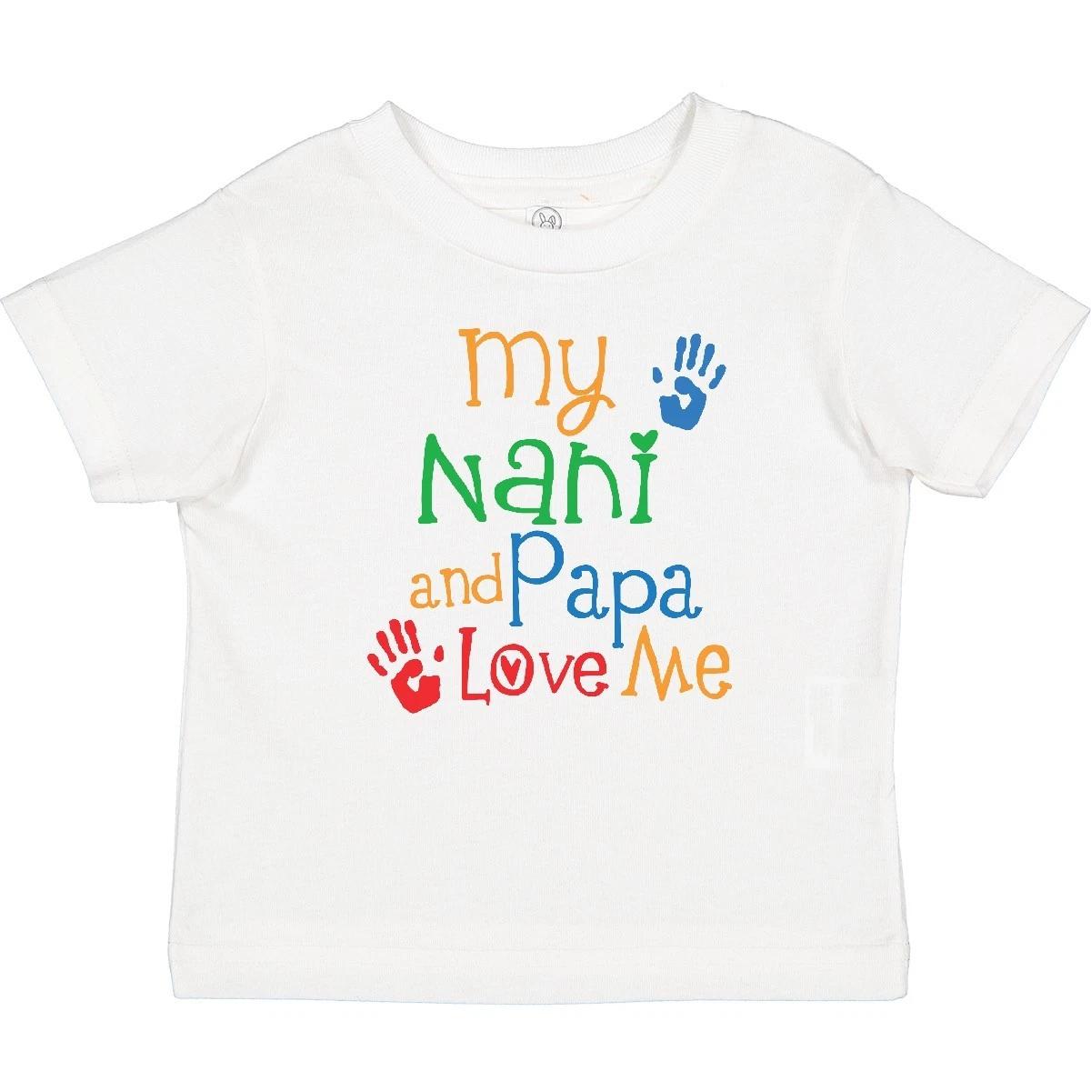 Inktastic Nani And Papa Love Me Baby T-Shirt From Boy Girl Grandkids Clothes 140