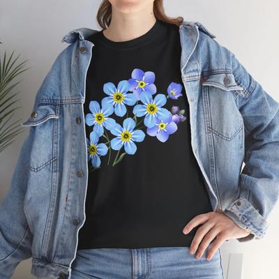 Floral Sketch T-Shirt - Hand-Drawn Flower Tee for Artistic Souls