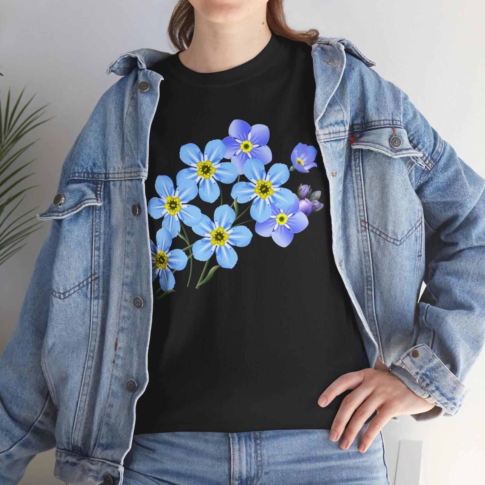 Floral Sketch T-Shirt - Hand-Drawn Flower Tee for Artistic Souls 3XL